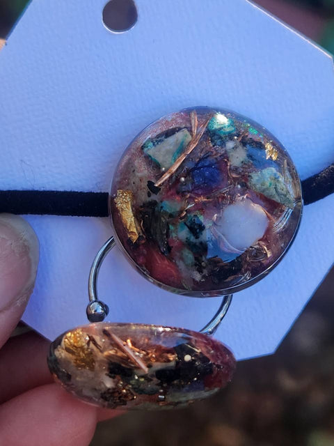 EMF Blocking Protective Shielding Copper-Glow Hair Tie Bracelet & Adjustable Ring Set | Orgone Piezoelectric | Serendipity Collection