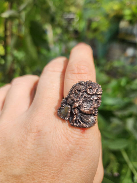 Serendipity Copper Goddess Adjustable Electroformed Ring