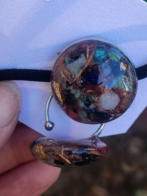 EMF Blocking Protective Shielding Copper-Glow Hair Tie Bracelet & Adjustable Ring Set | Orgone Piezoelectric | Serendipity Collection