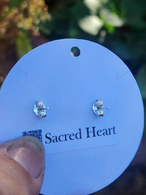 EMF Blocking Protective Shielding Northern Lights Stud Earrings | Piezoelectric | Sacred Heart Collection