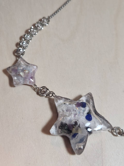 Full Moon Water Full Enhydro Star Necklace | Four Collections | 18″ Stainless Steel