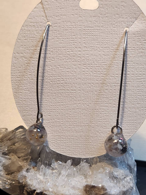 Sacred Heart Dainty Orb Necklace & Drop Earring Set | Stainless Steel