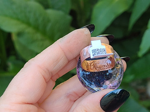 Third Eye Rose Nebula Full Enhydro Statement Ring — Hand-Hammered Copper