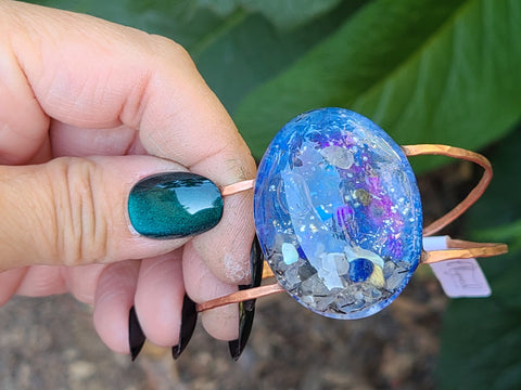 Third Eye Celestial Current Full Enhydro Hand-Hammered Copper Cuff