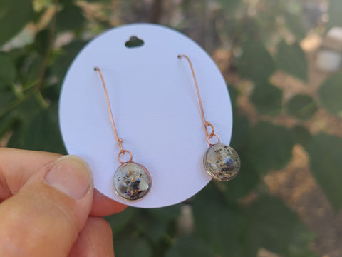 Third Eye Reclaimed Waxed Copper Drop Earrings