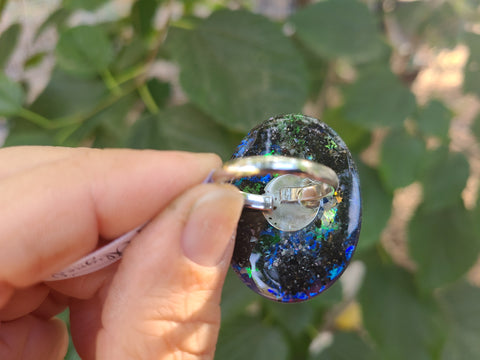Piezoelectric Inner Light Ocean Full Enhydro Oval Ring — Adjustable Stainless Steel