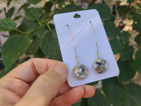 Sacred Heart Pearlescent Drifter Stainless-Steel Drop Earrings