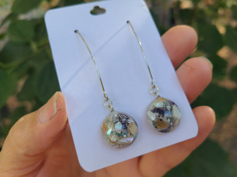 Sacred Heart Pearlescent Drifter Stainless-Steel Drop Earrings