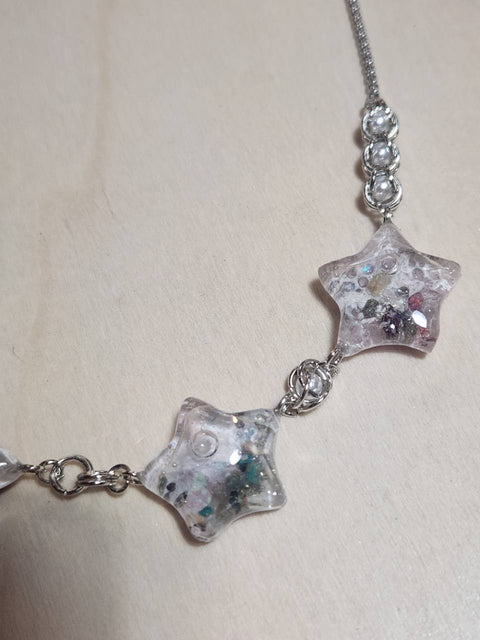 Full Moon Water Full Enhydro Star Necklace | Four Collections | 18″ Stainless Steel