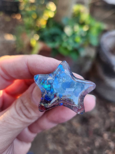 EMF Blocking Protective Shielding Full Enhydro Star Ring | Piezoelectric | Hand-Hammered Solid Copper | Third Eye Collection