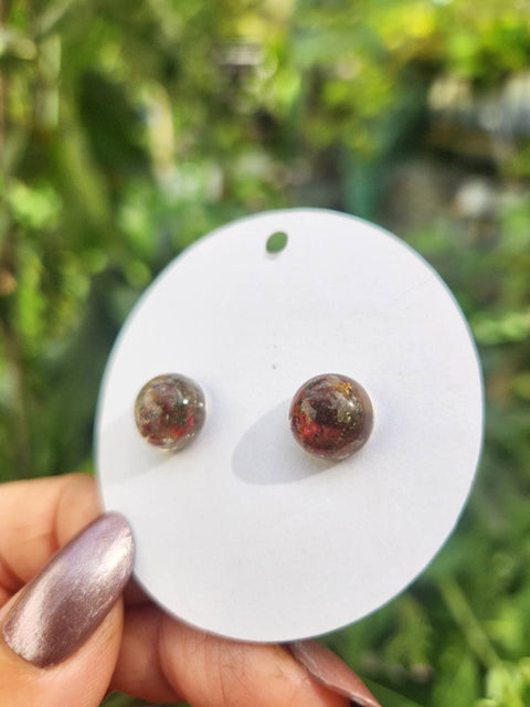 Divine Flow Piezoelectric Stud Earrings — Green or Rose