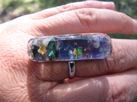 Serendipity Aurora Slim Full Enhydro Adjustable Bar Ring