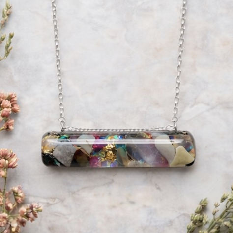 Piezoelectric Sacred Heart Collection 925 Silver Dainty Necklace