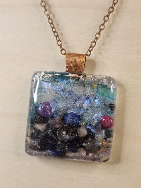 Copper Beach Full Moon Water Piezoelectric Necklace