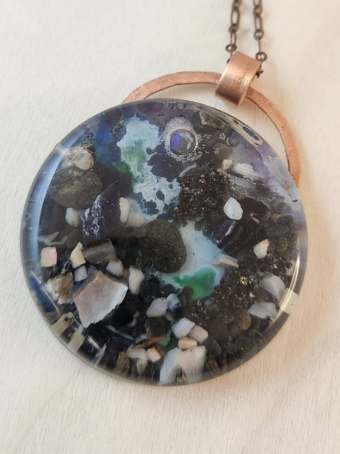 Sacred Waters Large Enhydro  Copper Necklace Drifters from Eel River and Arizona Beach Oregon
