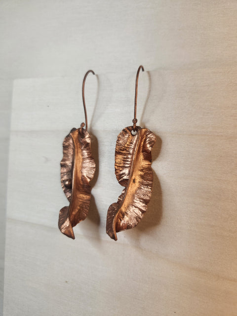 Forged Solid Copper Leaves