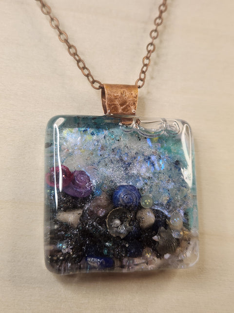 Copper Beach Full Moon Water Piezoelectric Necklace