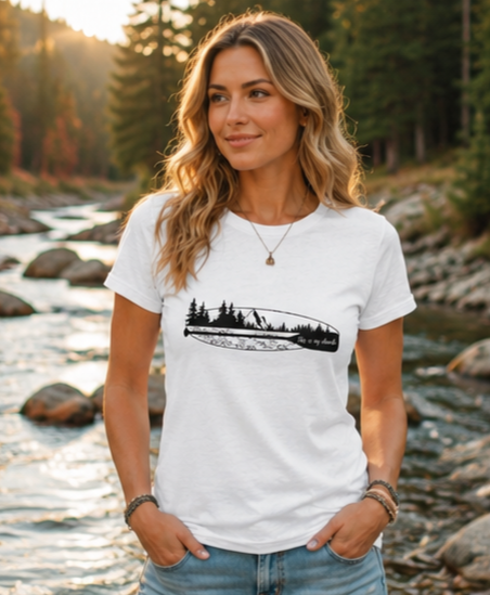 Women's "This Is My Church" T-Shirt — Spiritual Paddle Boarding Nature Tee