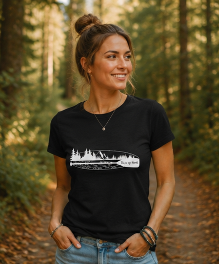 Women's "This Is My Church" T-Shirt — Spiritual Paddle Boarding Nature Tee