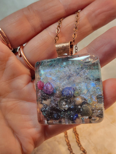 Copper Beach Full Moon Water Piezoelectric Necklace