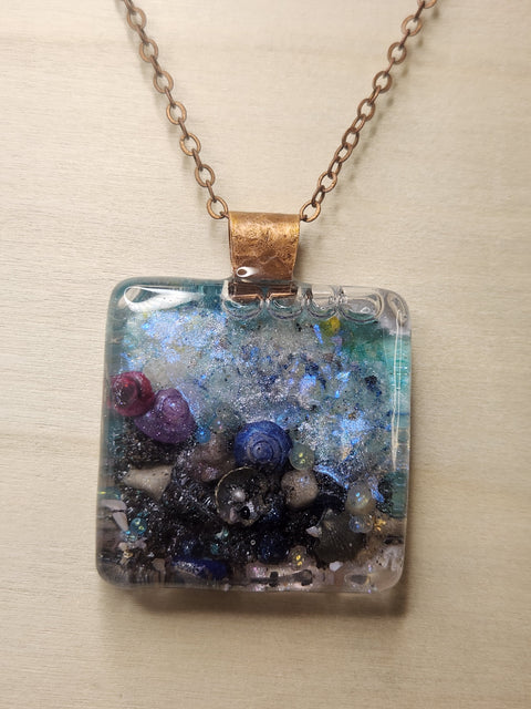 Copper Beach Full Moon Water Piezoelectric Necklace