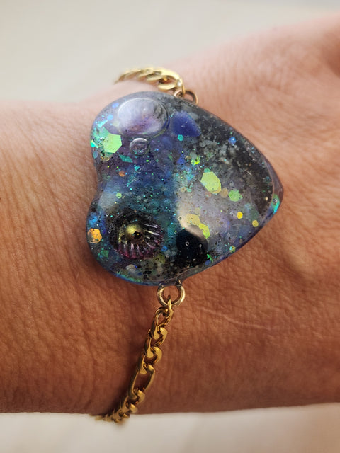 Large Full Enhydro Mermaid Dream Piezoelectric Heart Bracelet