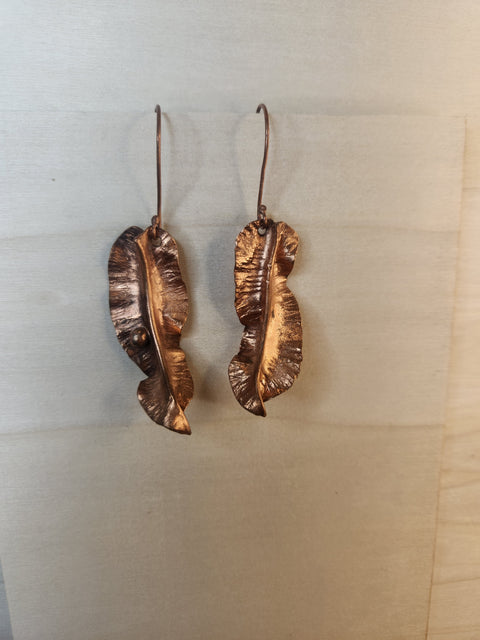 Forged Solid Copper Leaves