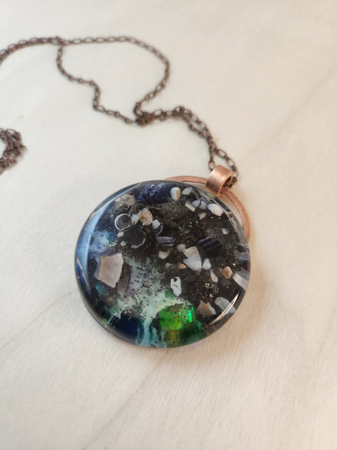 Sacred Waters Large Enhydro  Copper Necklace Drifters from Eel River and Arizona Beach Oregon