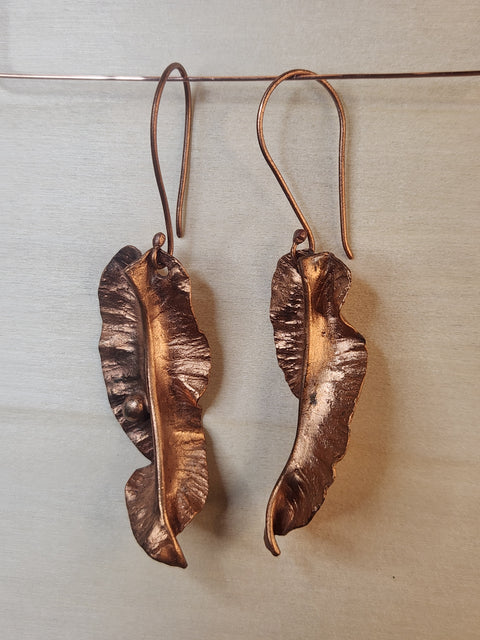 Forged Solid Copper Leaves