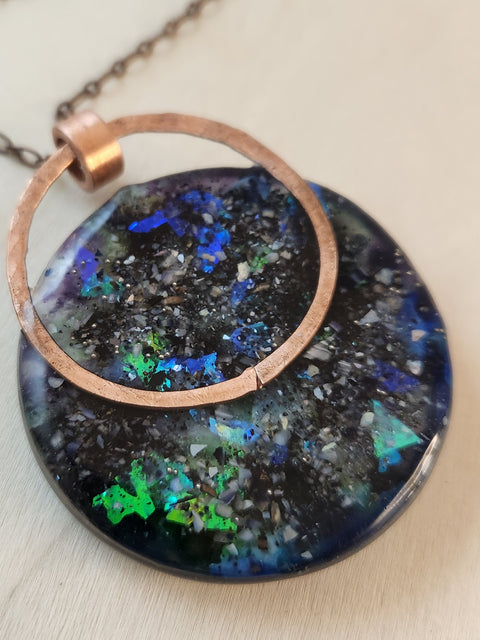 Sacred Waters Large Enhydro  Copper Necklace Drifters from Eel River and Arizona Beach Oregon