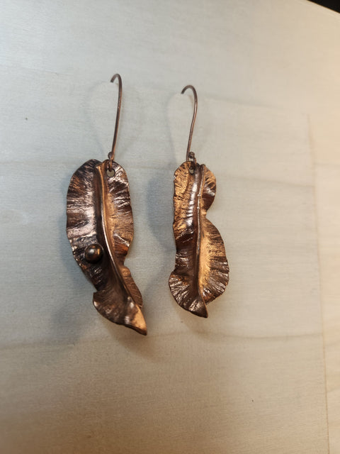 Forged Solid Copper Leaves