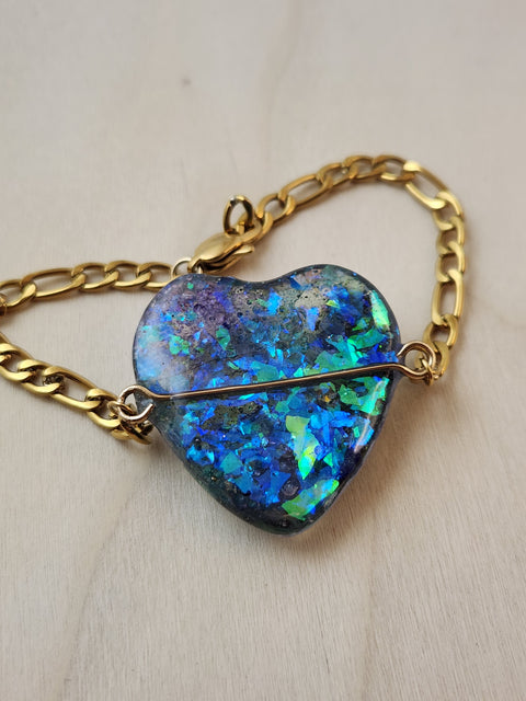 Large Full Enhydro Mermaid Dream Piezoelectric Heart Bracelet