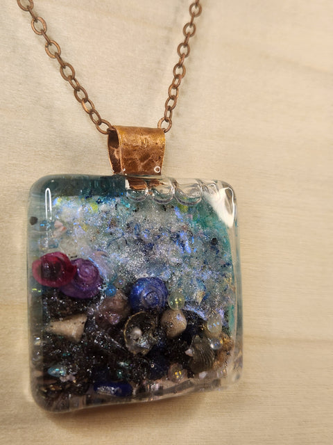 Copper Beach Full Moon Water Piezoelectric Necklace