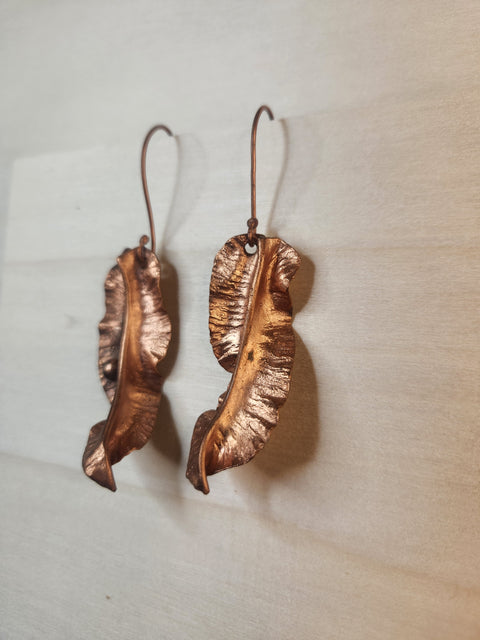 Forged Solid Copper Leaves